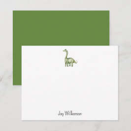 Op maat gemaakte dinosaurusbriefkaart notitiekaartje