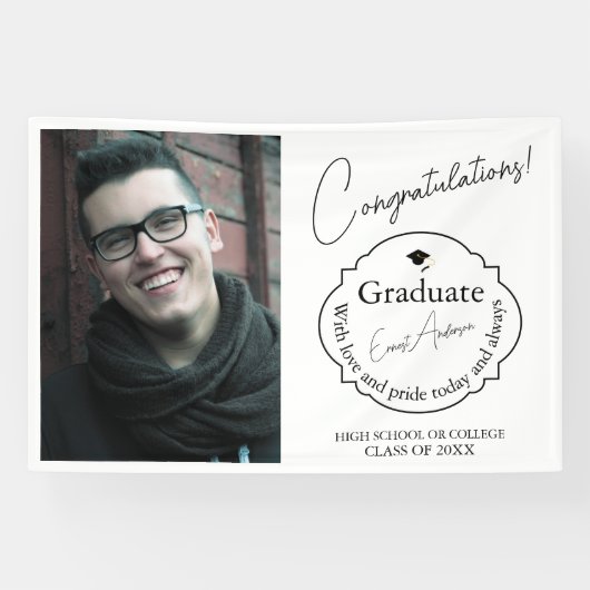 Op maat gemaakte diploma banner klas van 2026 (Horizontaal)