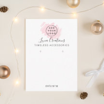 Op maat gemaakte displaykaart voor oorbellen met r