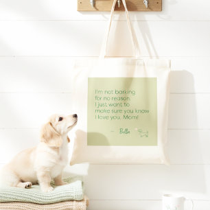 Op maat gemaakte 'Dog Mom' blaffend voor liefde sa Tote Bag