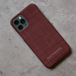 Op maat gemaakte donkerburgunder wijnroodbruine kl Case-Mate iPhone case