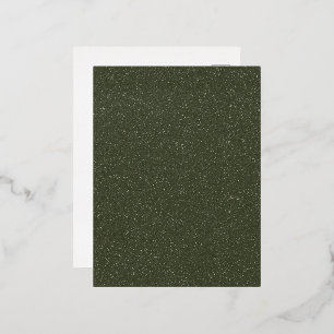 Op maat gemaakte donkere mos glitterspare foil uit folie uitnodiging briefkaart