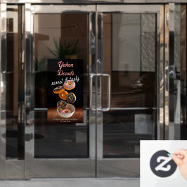 Op maat gemaakte donutwinkel zakelijke promotie raamsticker