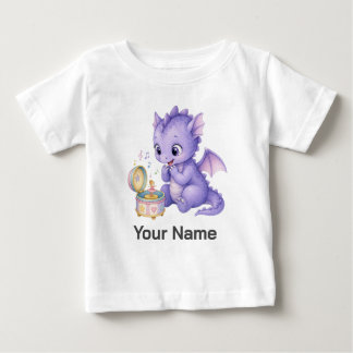 Op maat gemaakte draak muziekdoos baby T-shirt