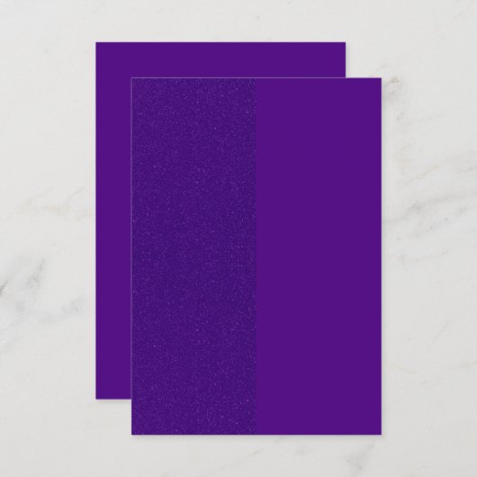 Op maat gemaakte dubbele paarse glitters vlakke be bedankkaart (Voorkant / Achterkant)