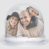 Op maat gemaakte dubbelzijdige familie met twee fo sneeuwbol (Voorkant)