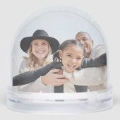 Op maat gemaakte dubbelzijdige familie met twee fo sneeuwbol (Achterkant)