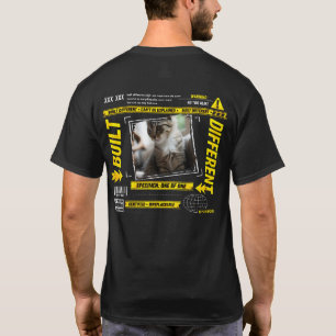 Op maat gemaakte edgy streetwear katteliefhebber u t-shirt