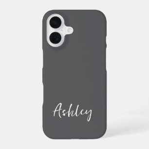 Op maat gemaakte eenvoudige stijlvolle moderne zwa iPhone 16 hoesje