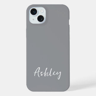 Op maat gemaakte eenvoudige stijlvolle moderne zwa iPhone 15 plus case