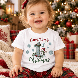 Op maat gemaakte eerste kerst van baby Sneeuwman