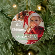 Op maat gemaakte eerste kerstfoto van de baby