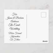 Op maat gemaakte elegante bewaar de datum briefkaart (Achterkant)