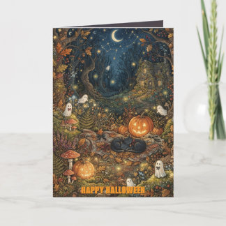 Op maat gemaakte Elegante Cottagecore Halloween Kaart