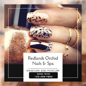 Op maat gemaakte elegante nagelsalon promotie raamsticker (Vel 2)