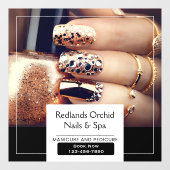 Op maat gemaakte elegante nagelsalon promotie raamsticker (Vel)