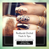 Op maat gemaakte elegante nagelsalon promotie raamsticker (Vel 3)