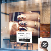 Op maat gemaakte elegante nagelsalon promotie raamsticker (Cafe Raam)