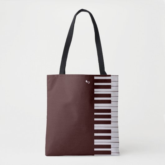 Op maat gemaakte elegante pianotoetsen tote bag (Voorkant)