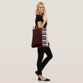 Op maat gemaakte elegante pianotoetsen tote bag (Op model)