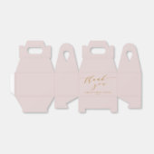 Op maat gemaakte elegante roze script bedank je br bedankdoosjes (Uitgevouwen)