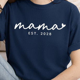 Op maat gemaakte elegante script Mama shirt Moeder