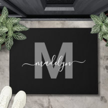 Op maat gemaakte Elegante Zwarte Witte Monogram Sc
