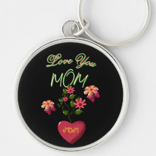 Op maat gemaakte en gepersonaliseerde bloemencadea sleutelhanger