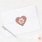 Op maat gemaakte en gepersonaliseerde bloemengift hart sticker (Envelop)