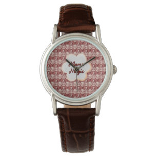 Op maat gemaakte en gepersonaliseerde bloemengift horloge