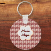 Op maat gemaakte en gepersonaliseerde bloemengift sleutelhanger (Voorkant)