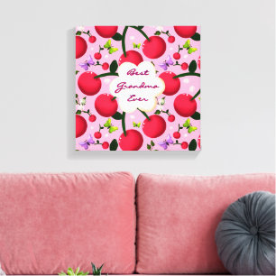 Op maat gemaakte en gepersonaliseerde cherry vlind canvas afdruk