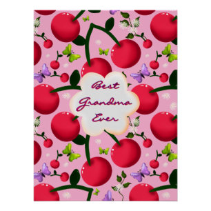 Op maat gemaakte en gepersonaliseerde cherry vlind perfect poster