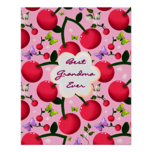 Op maat gemaakte en gepersonaliseerde cherry vlind perfect poster