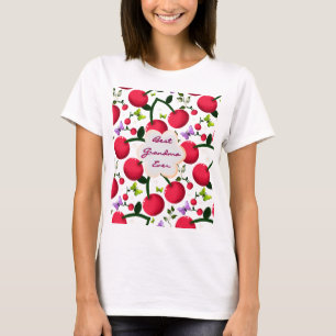 Op maat gemaakte en gepersonaliseerde cherry vlind t-shirt