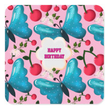Op maat gemaakte en gepersonaliseerde cherry vlind
