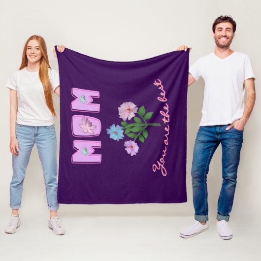 Op maat gemaakte en gepersonaliseerde moederdag ca fleece deken (In situ)