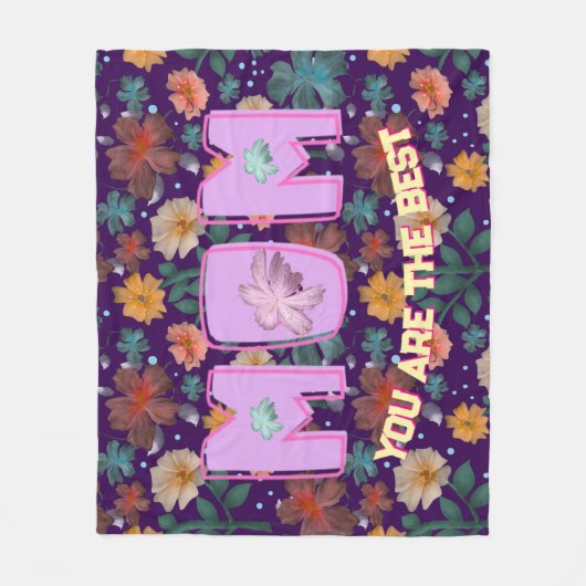 Op maat gemaakte en gepersonaliseerde moederdag ca fleece deken (Voorkant)