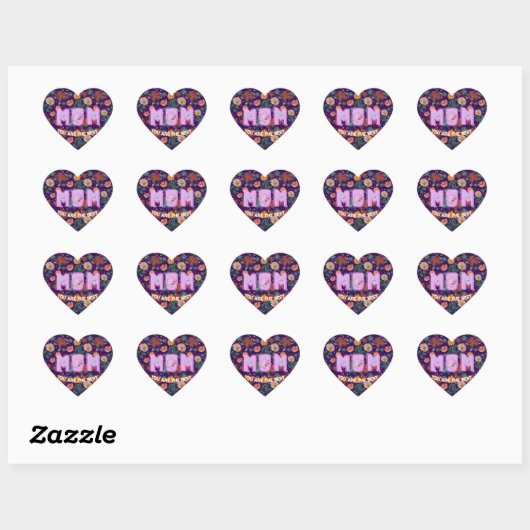 Op maat gemaakte en gepersonaliseerde moederdag ca hart sticker (Vel)
