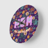 Op maat gemaakte en gepersonaliseerde moederdag ca ronde klok (Hoek)