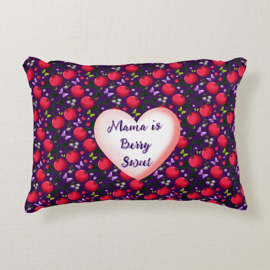 Op maat gemaakte en gepersonaliseerde Mopige Kerse Accent Kussen (Voorkant)