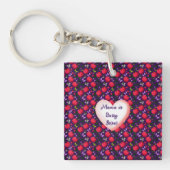 Op maat gemaakte en gepersonaliseerde Mopige Kerse Sleutelhanger (voorkant)