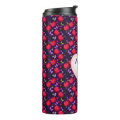 Op maat gemaakte en gepersonaliseerde Mopige Kerse Thermosbeker (Gedraaid links)