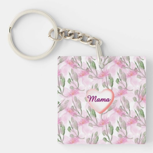 Op maat gemaakte en gepersonaliseerde waterverf bl sleutelhanger (voorkant)