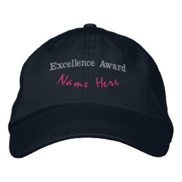 Op maat gemaakte Excellentie Award Hoed Werk Navy Geborduurde Pet