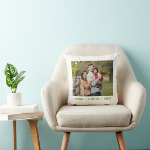 Op maat gemaakte familie foto kussenhoes kussen