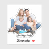 Op maat gemaakte familie foto vinyl sticker – Wate (Vel)