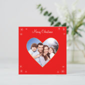 Op maat gemaakte familie hart Kerstmis (Staand voorkant)