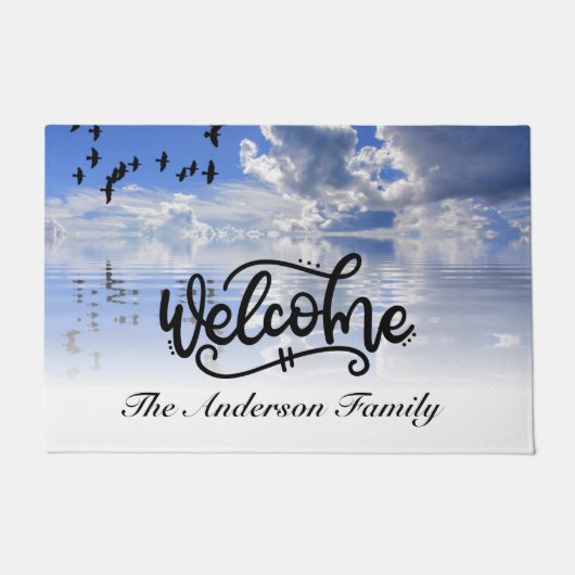 Op maat gemaakte familie-welkomstmat deurmat (Voorkant)