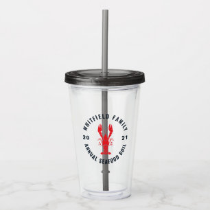 Op maat gemaakte familie zeebanketfeest op 4 juli acryl drinkbeker